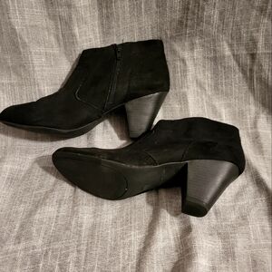 Western faux suede womens low  ankle boot